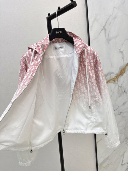 26ss Gradient logo hooded jacket