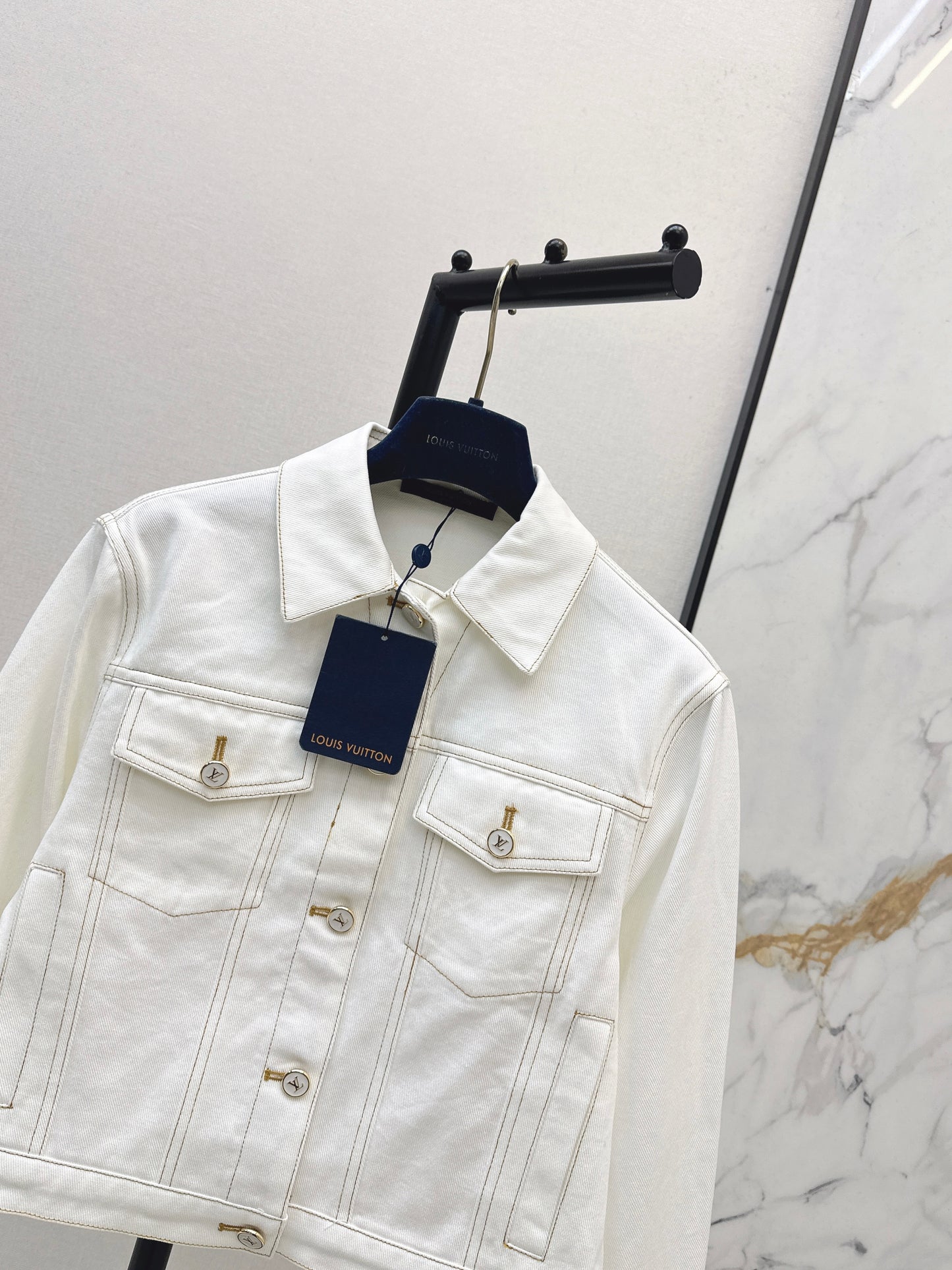 26ss Color-blocked minimalist lapel coat