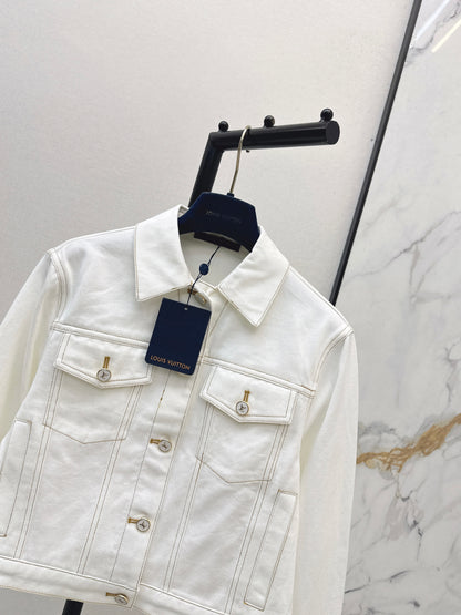 26ss Color-blocked minimalist lapel coat