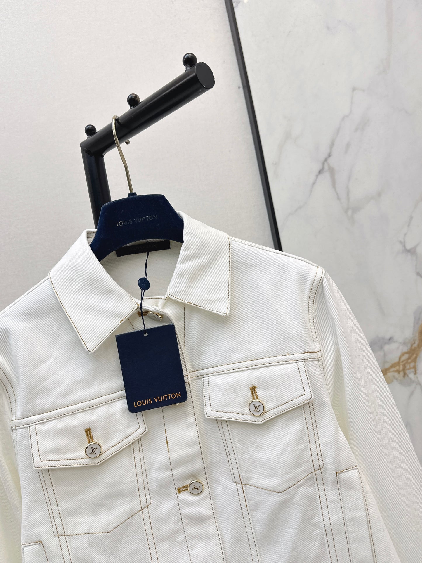26ss Color-blocked minimalist lapel coat