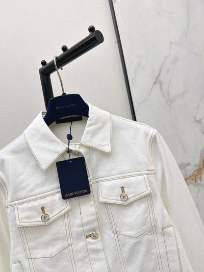 26ss Color-blocked minimalist lapel coat