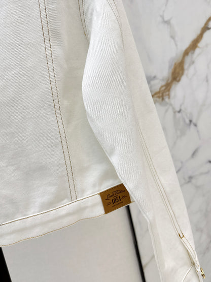 26ss Color-blocked minimalist lapel coat