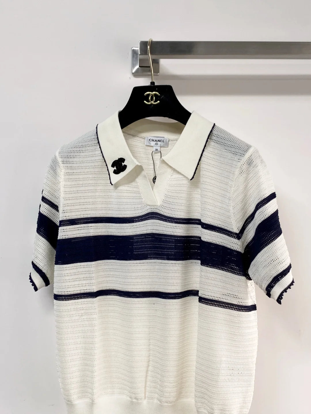 26ss Striped Polo Knit T-Shirt