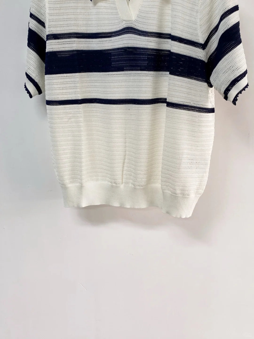 26ss Striped Polo Knit T-Shirt