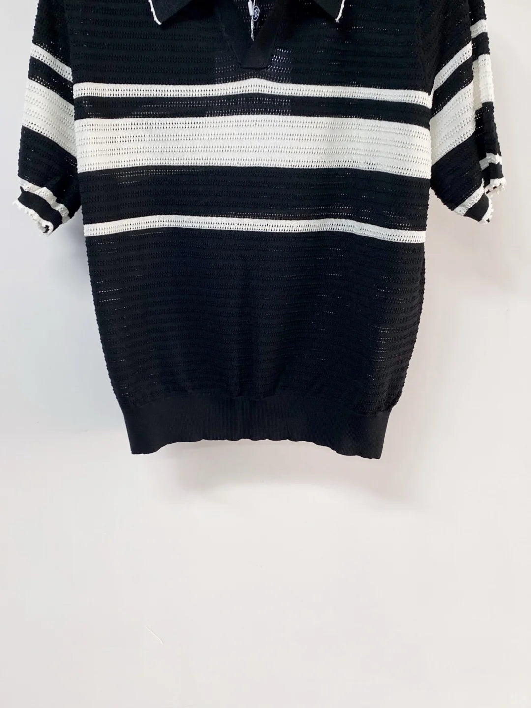 26ss Striped Polo Knit T-Shirt