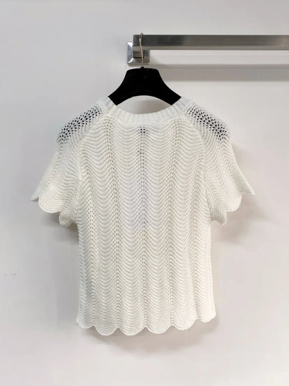 26ss Ruffled Hem Short-Sleeve T-Shirt