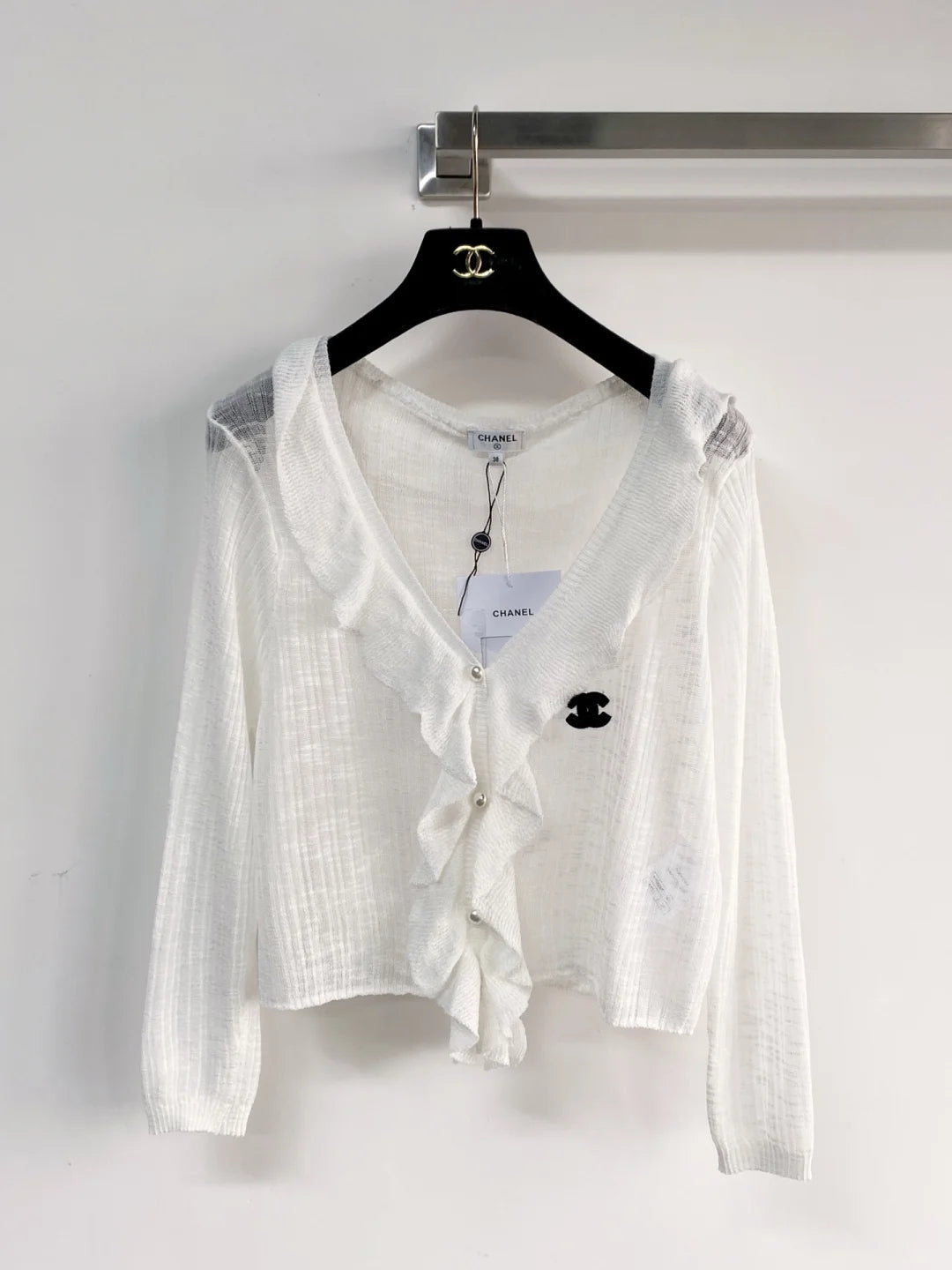26ss Ruffled Knit Cardigan