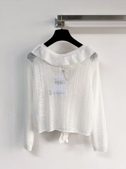26ss Ruffled Knit Cardigan