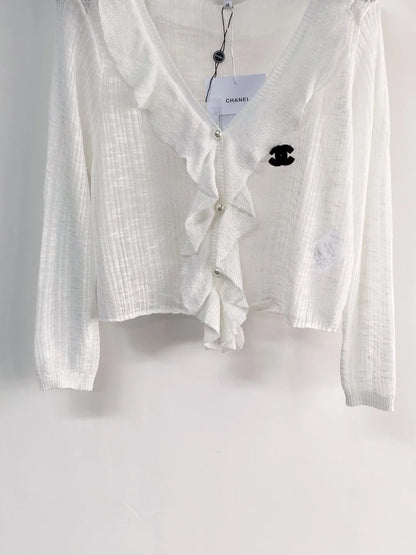 26ss Ruffled Knit Cardigan