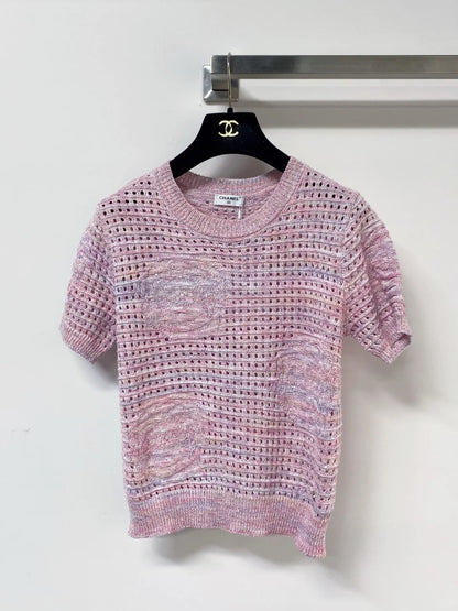 26ss Hollow-out Short-Sleeve T-Shirt