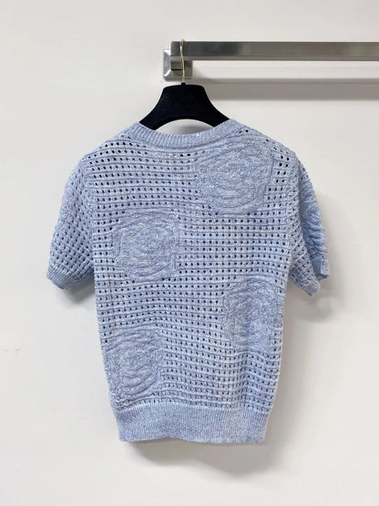 26ss Hollow-out Short-Sleeve T-Shirt