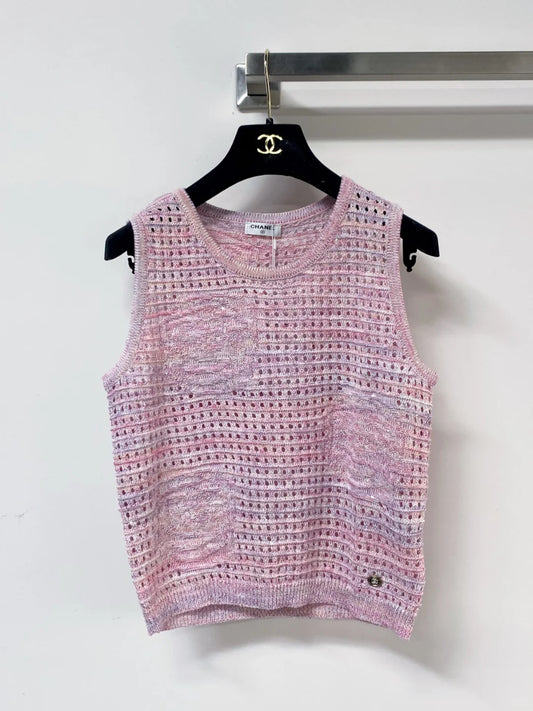 26ss Openwork Knit Vest