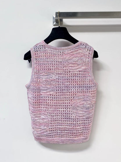 26ss Openwork Knit Vest