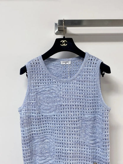 26ss Openwork Knit Vest