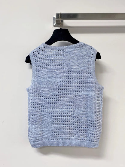 26ss Openwork Knit Vest