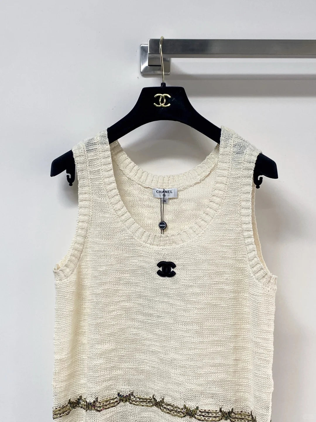 26ss Striped logo vest