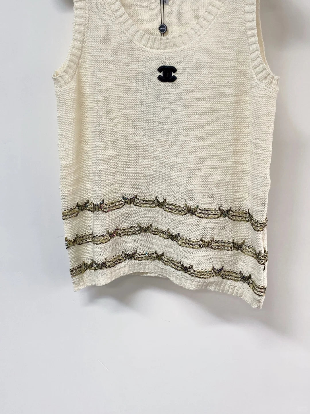 26ss Striped logo vest