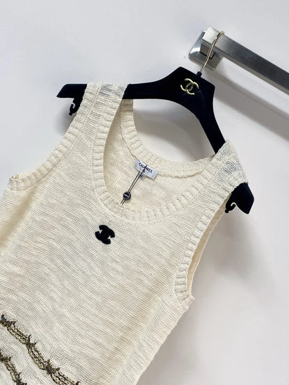 26ss Striped logo vest