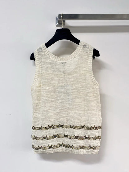 26ss Striped logo vest