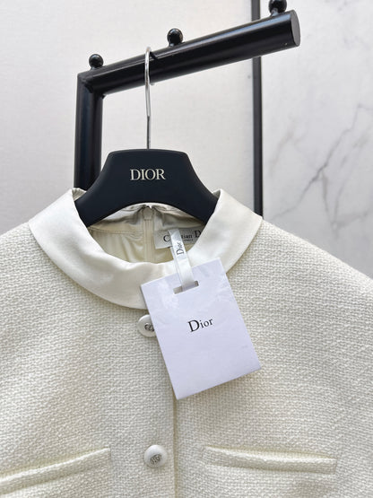 26ss Stand-up collar, fitted waist knitted top