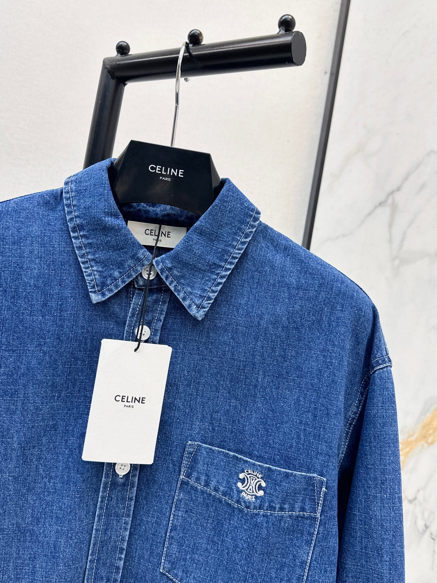 26ss Denim cropped shirt