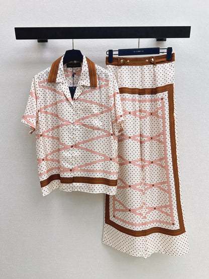 26ss Printed Shirt/Printed Straight-Leg Pants