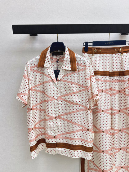 26ss Printed Shirt/Printed Straight-Leg Pants