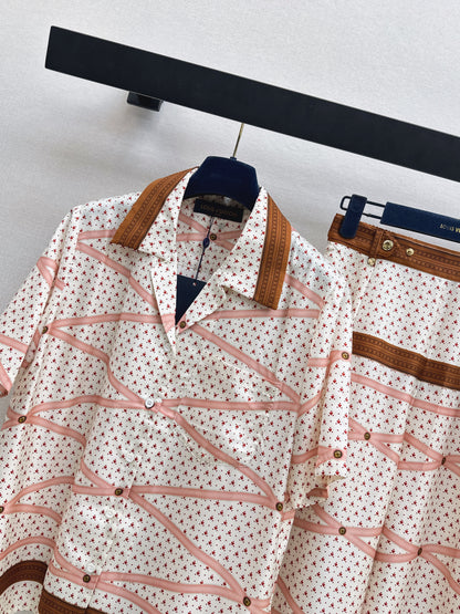 26ss Printed Shirt/Printed Straight-Leg Pants