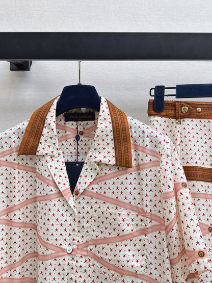 26ss Printed Shirt/Printed Straight-Leg Pants