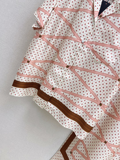 26ss Printed Shirt/Printed Straight-Leg Pants