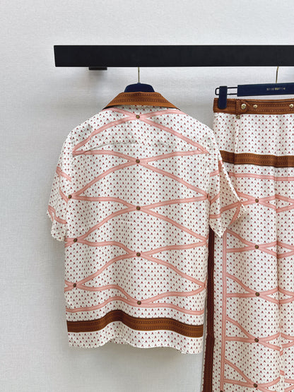 26ss Printed Shirt/Printed Straight-Leg Pants
