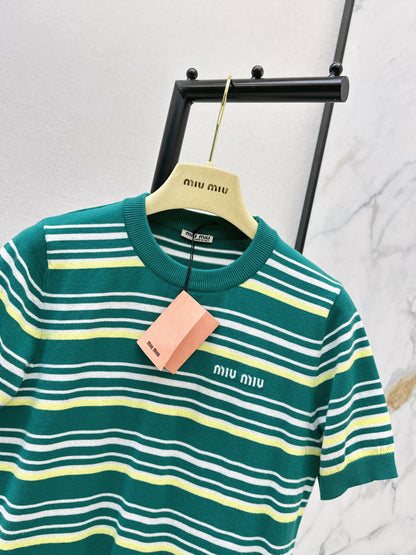 26ss Striped Knit T-Shirt