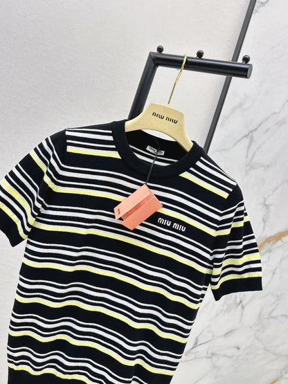 26ss Striped Knit T-Shirt
