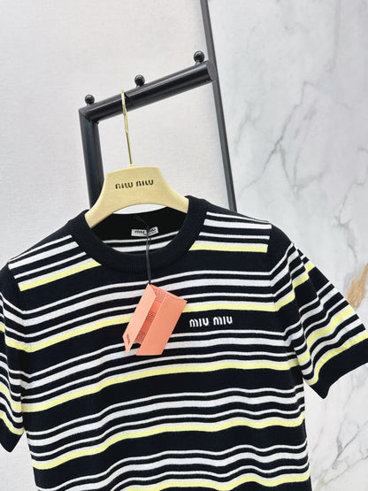26ss Striped Knit T-Shirt