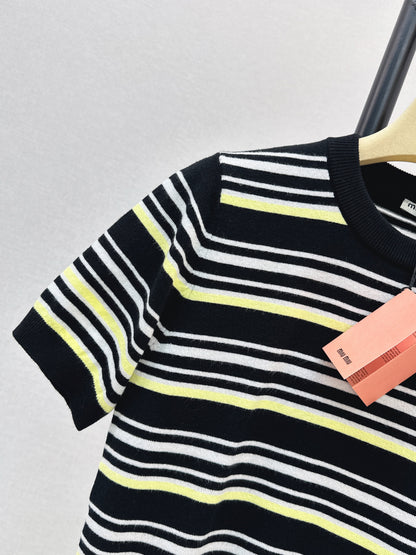 26ss Striped Knit T-Shirt