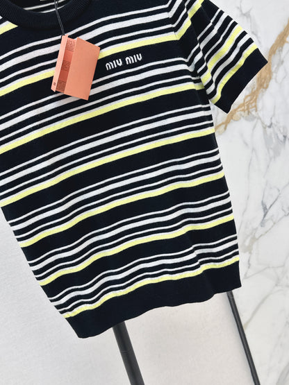26ss Striped Knit T-Shirt