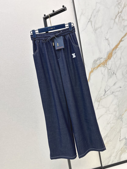26ss Wide-leg, lightweight denim trousers