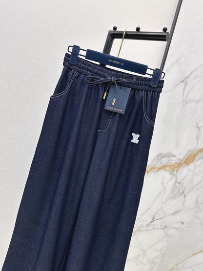26ss Wide-leg, lightweight denim trousers