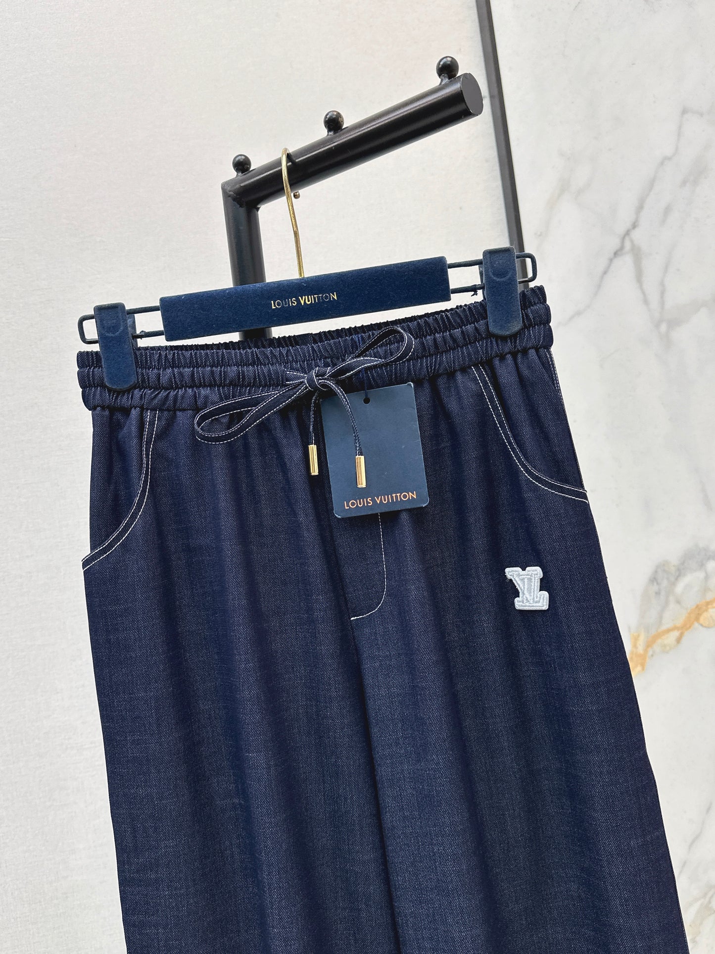 26ss Wide-leg, lightweight denim trousers