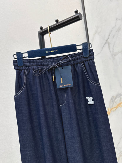26ss Wide-leg, lightweight denim trousers