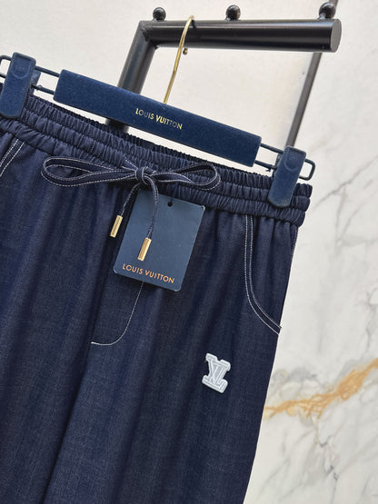 26ss Wide-leg, lightweight denim trousers