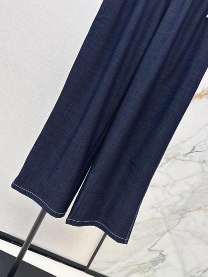 26ss Wide-leg, lightweight denim trousers