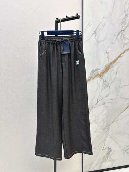 26ss Wide-leg, lightweight denim trousers