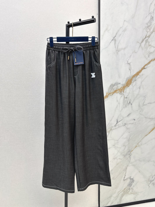 26ss Wide-leg, lightweight denim trousers