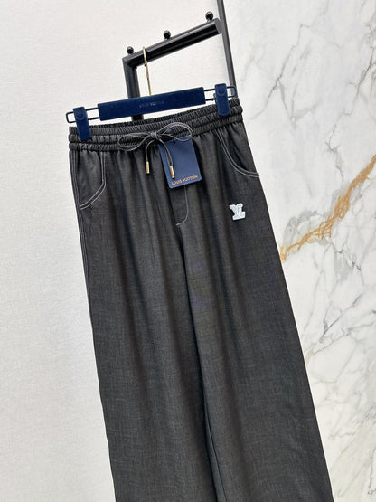 26ss Wide-leg, lightweight denim trousers