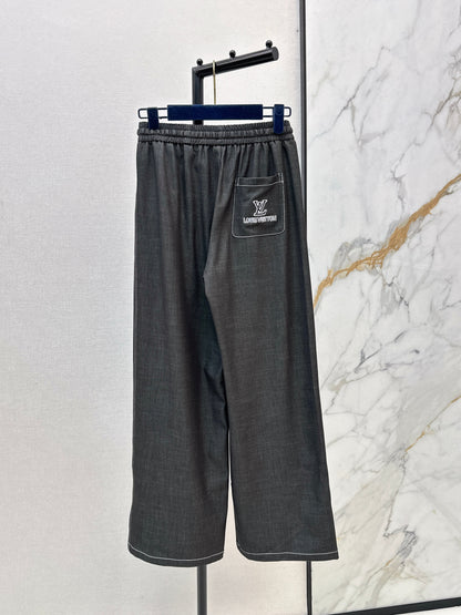 26ss Wide-leg, lightweight denim trousers
