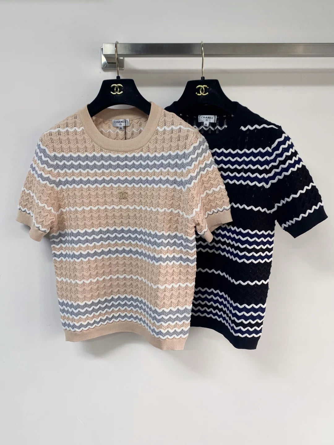 26ss Wavy knit short sleeve