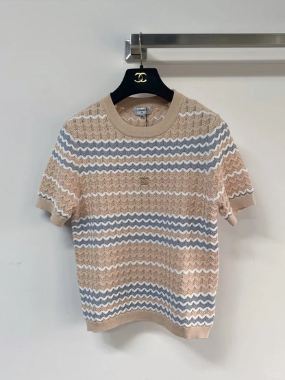 26ss Wavy knit short sleeve