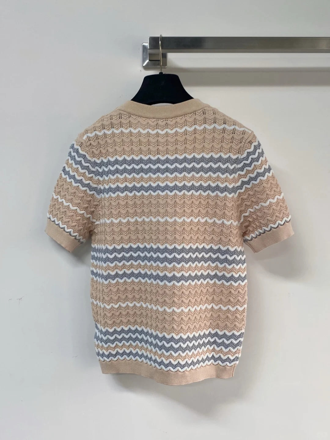 26ss Wavy knit short sleeve