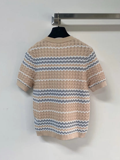 26ss Wavy knit short sleeve